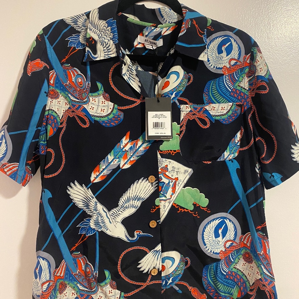 REDONE NWT Japanese 50s Hawaiian Print shirt